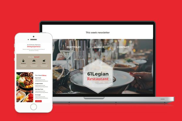 61 Legian Restaurant Email Template