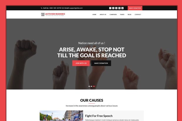 Activism Buddies – Social Campaign Template