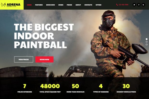 Adrena | Airsoft Club & Paintball WordPress Theme 1.2.10