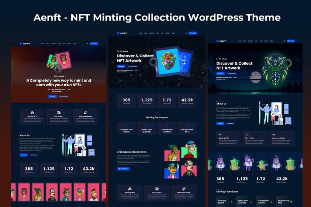 Aenft - NFT Minting Collection WordPress Theme 1.0