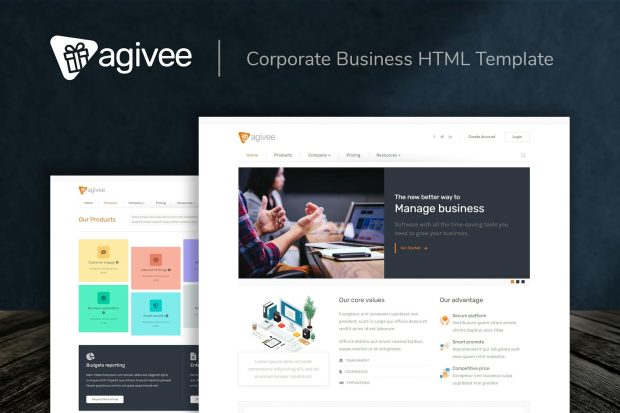 Agivee - Corporate Business HTML Template