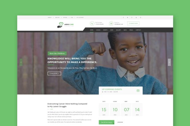 Aideo - Non-Profil Charity HTML Template