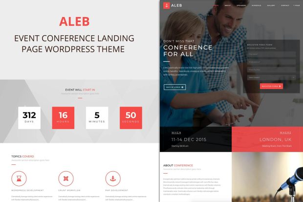 Aleb - Event Conference Onepage WordPress Theme 1.4.5