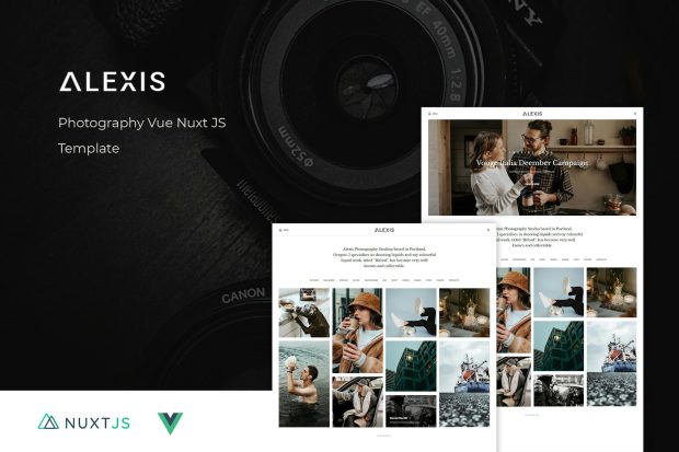 Alexis - Photography Vue Nuxt JS Template