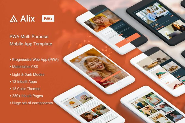 Alix: Multi Purpose PWA Mobile App Template