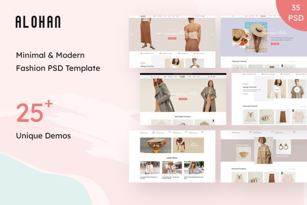 Alohan | Minimalist Fashion PSD Template