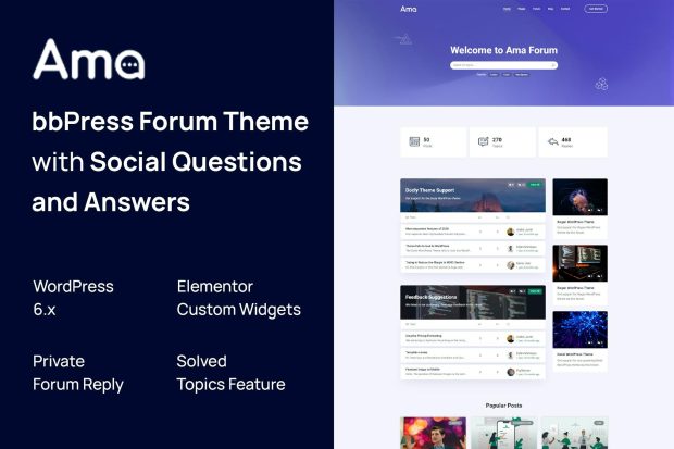 AMA - bbPress Forum WordPress Theme 1.4.1