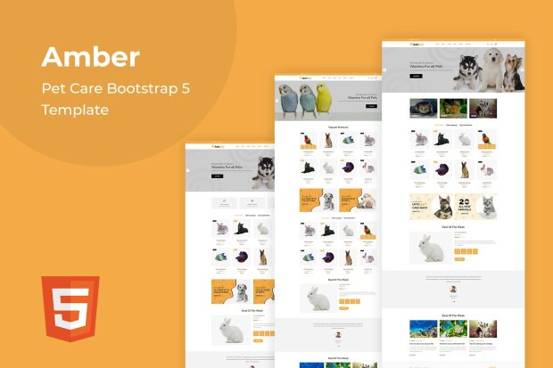 Amber - Pet Care Bootstrap 5 Template