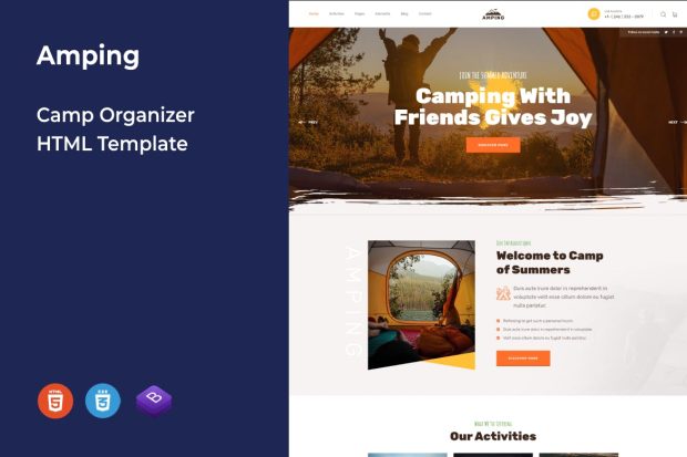 Amping - Camp Organizer HTML Template