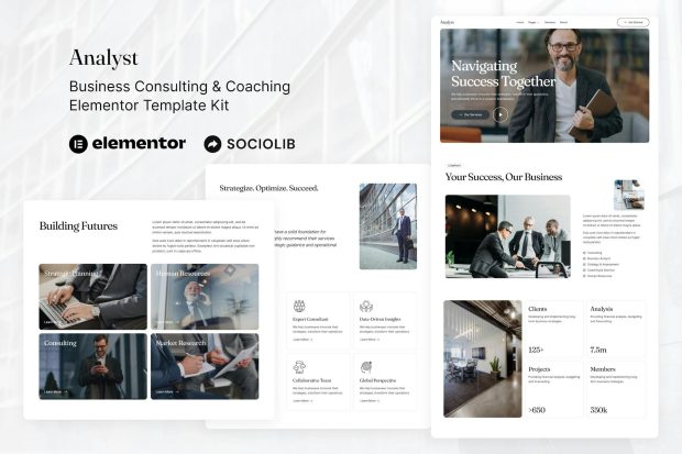 Analyst - Business Consulting & Coaching Elementor Template Kit