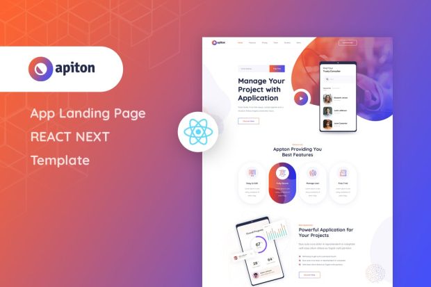 Apiton - React Next App Landing Page Template