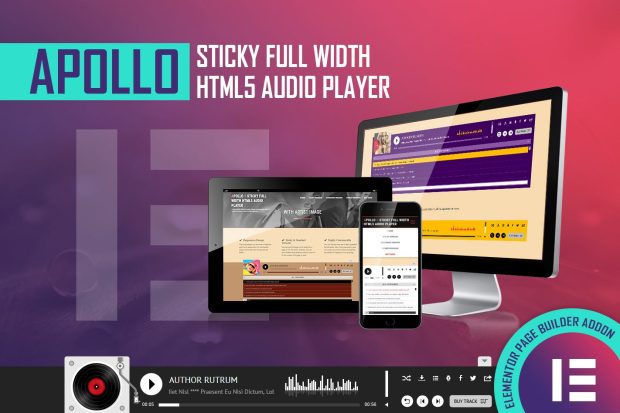 Apollo - HTML5 Audio Player - Elementor Widget 2.2