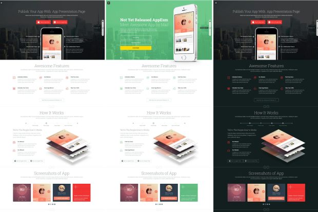 App on - Responsive App Landing HTML Page