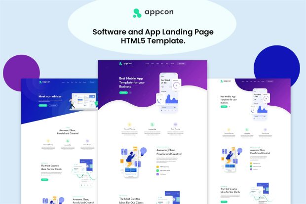 Appcon - Software and App Landing Page Template