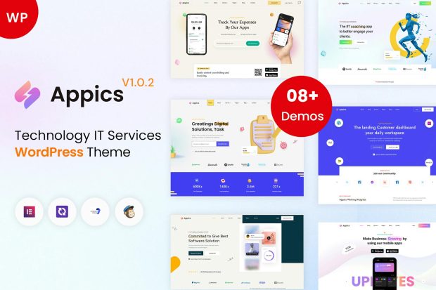 Appics - app landing page WordPress Theme 1.0.2