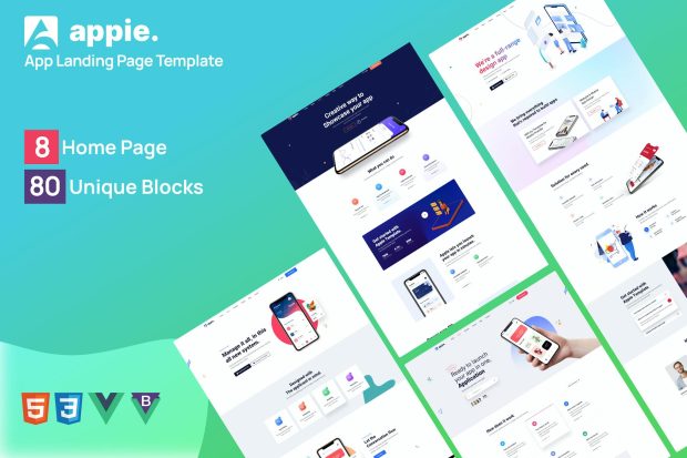 Appie - Vue JS App Landing Page