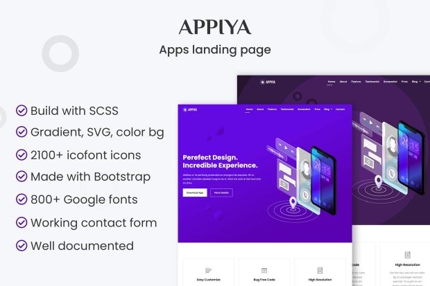 Appiya - App Landing Page