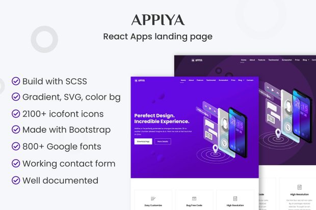 Appiya - React App Landing Page