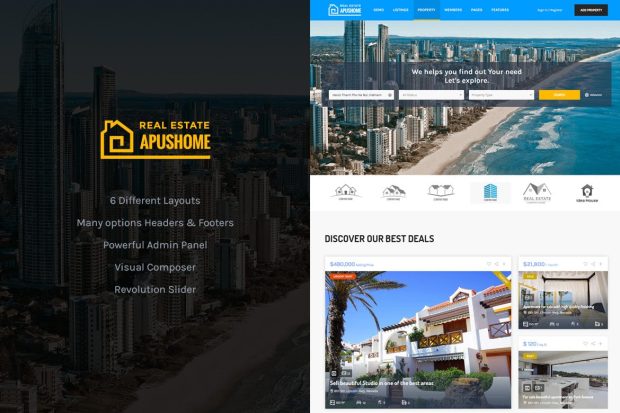 ApusHome - Real Estate WordPress Theme 1.7.11