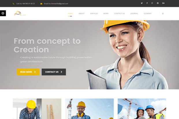 Arch- Construction, Building And Business HTML Template