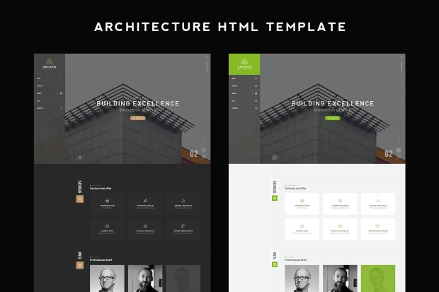 Archios - One Page Architecture HTML Template