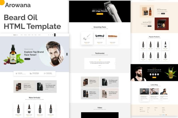 Arowana - Beard Oil & Barber Shop HTML Template