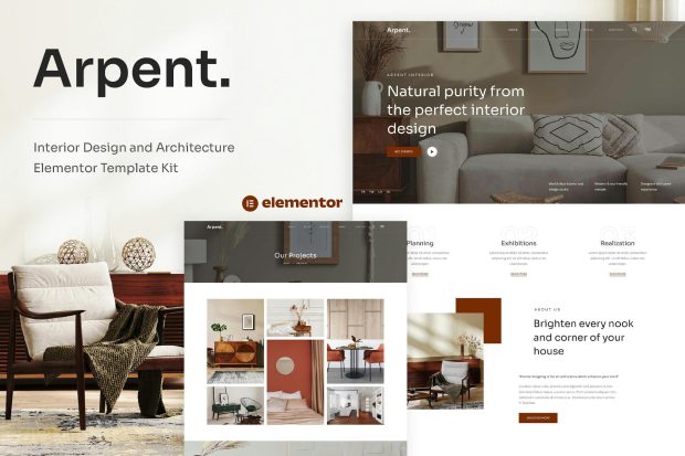 Arpent - Interior Design and Architecture Elementor Template Kit