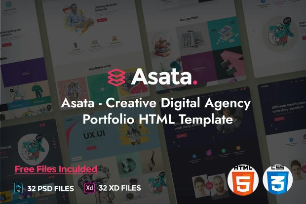 Asata - Creative Digital Agency Portfolio Template