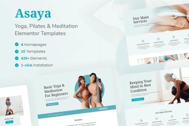 Asaya - Yoga & Meditation Elementor Kit