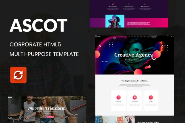 Ascot - One Page Corporate HTML Template