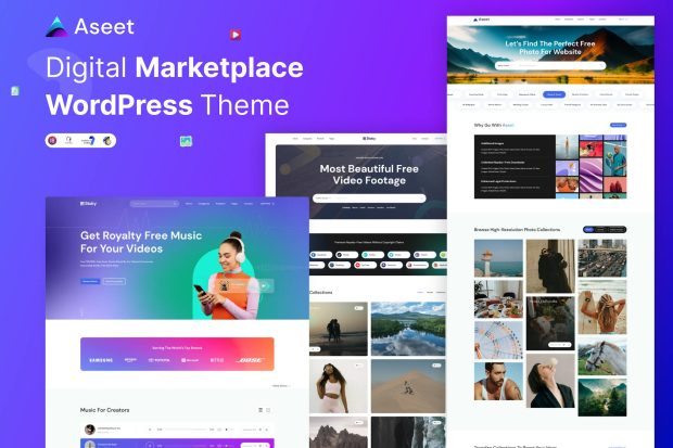 Aseet - Digital Marketplace WordPress Theme 1.0.1