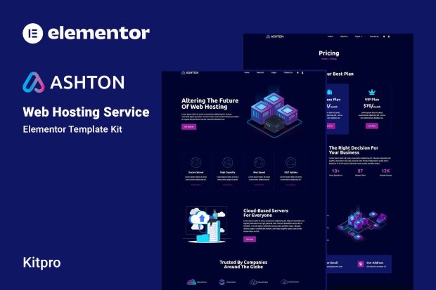 Ashton - Web hosting Elementor Template Kit