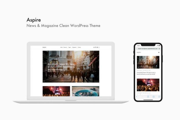 Aspire - News & Magazine Clean WordPress Theme 1.2.8