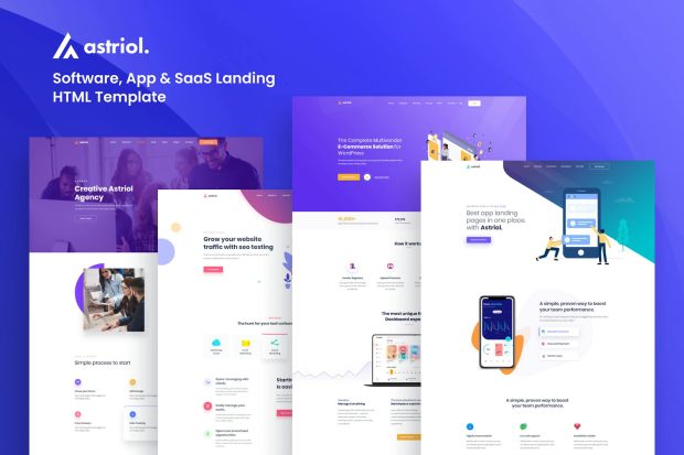 Astriol - Software App, SaaS Landing HTML Template