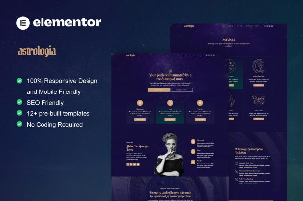 Astrologia - Horoscope Astrology Elementor Template Kit