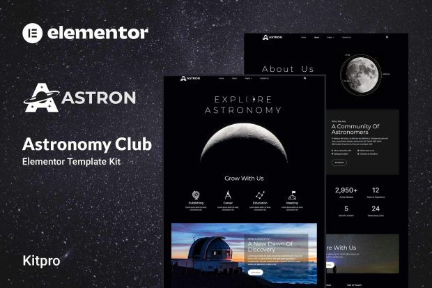 Astron - Astronomy Elementor Template Kit