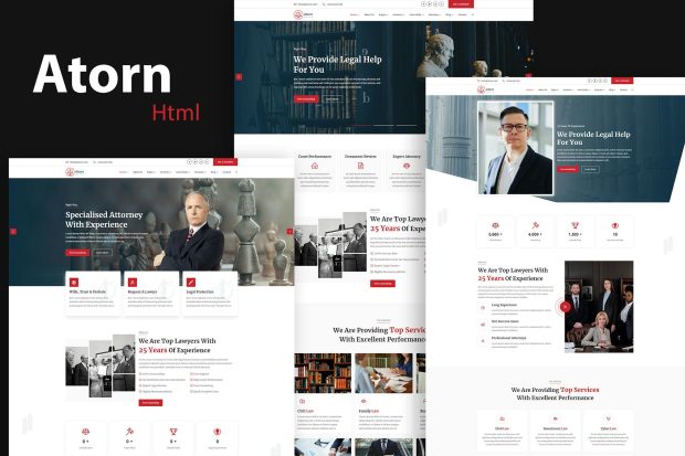 Atorn - Law Firm & Attorney Website HTML Template