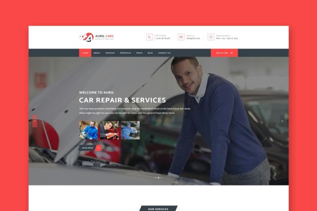 Auril - Car Mechanic Workshop HTML Template