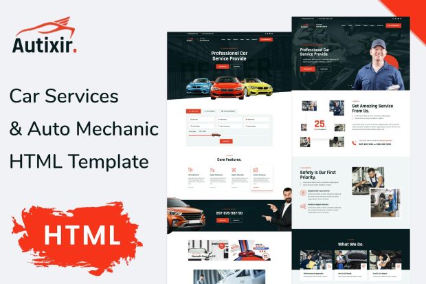 Autixir - Car Services Auto Mechanic HTML Template