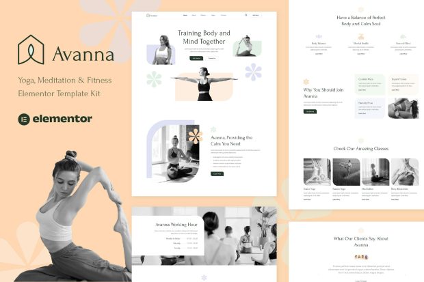 Avanna - Yoga, Meditation & Fitness Elementor Template Kit