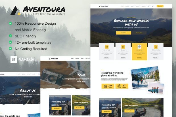 Aventoura - Travel & Tour Agency Elementor Template Kit