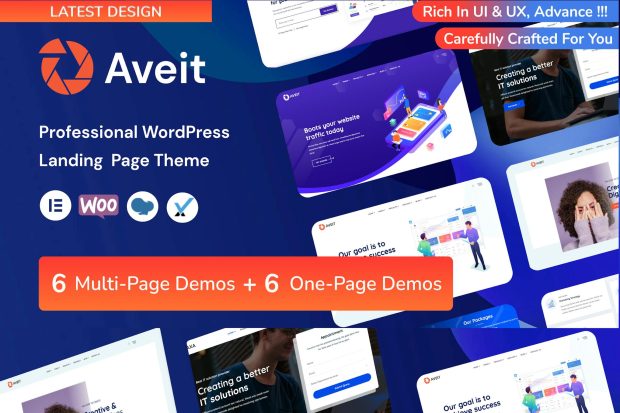 Aveti - Elementor Landing Page WordPress Theme 4.0.0