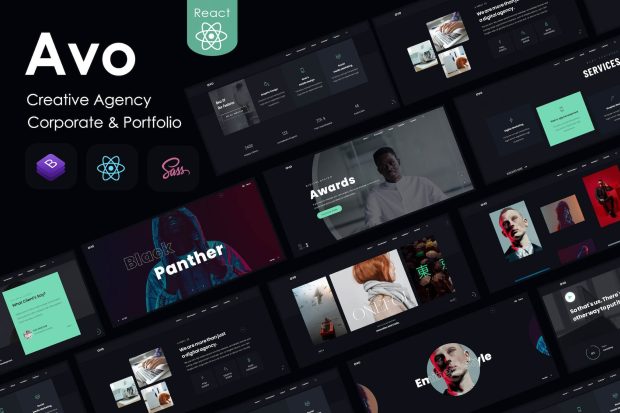 Avo - React Creative Agency & Showcase Portfolio