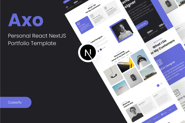 Axo personal portfolio React NextJS Template