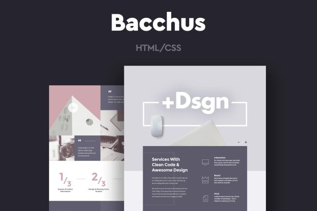 Bacchus - One Page HTML Template