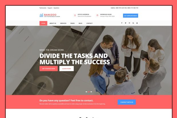 Banizoo - Business Service HTML5 Template