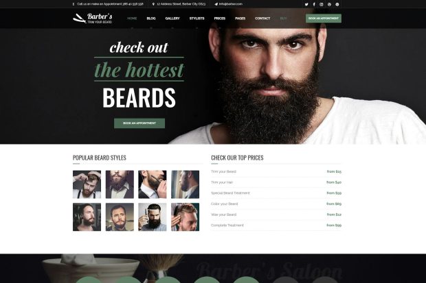 Barber - WordPress Theme for Barbers & Hair Salons 1.7