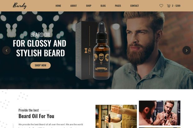 Bardy - Beard Oil eCommerce HTML Template