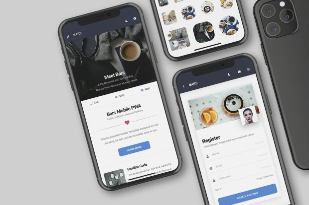 Bars Mobile | Mobile PWA Template