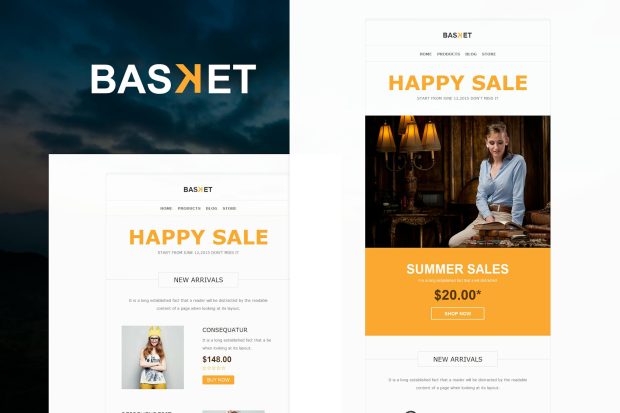 Basket - eCommerce Responsive E-mail Templates